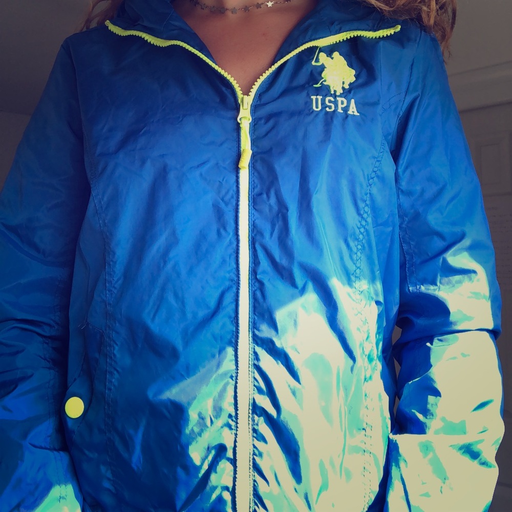 blue polo windbreaker